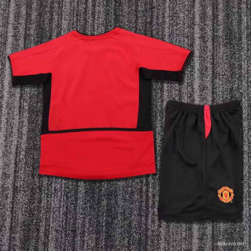 Retro Kids 02/04 Manchester United Home Jersey