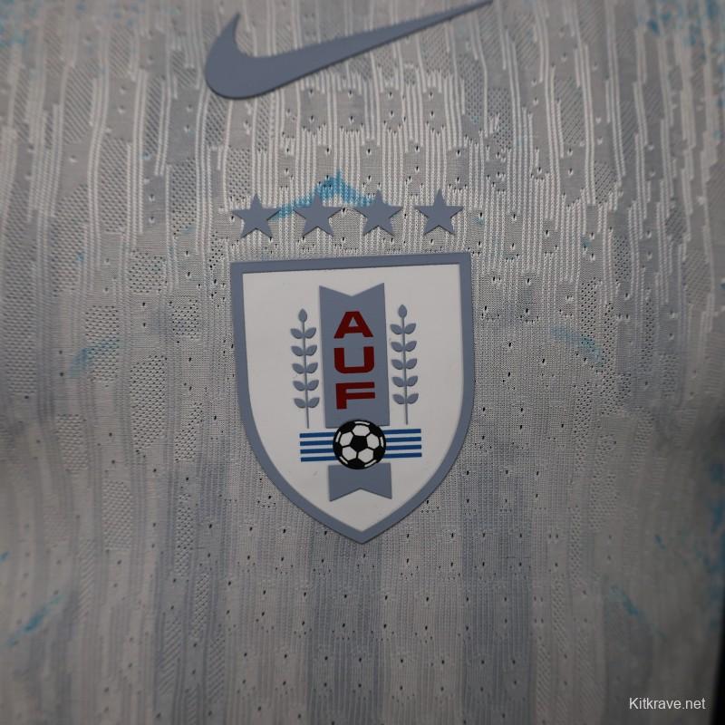 Player Version 2026 Uruguay Away Special Edition White  Jersey