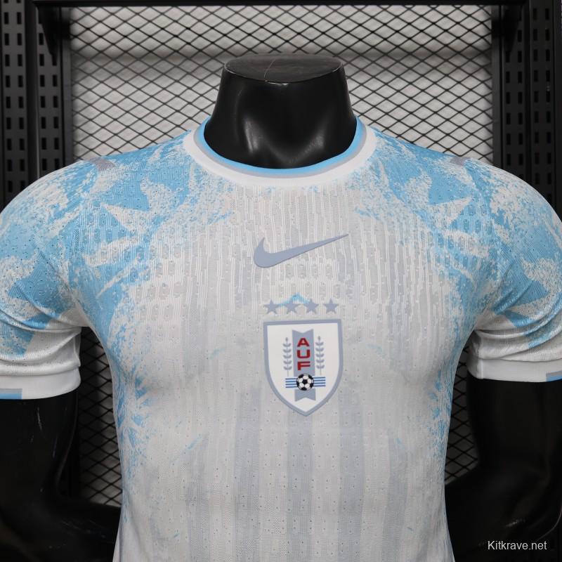 Player Version 2026 Uruguay Away Special Edition White  Jersey