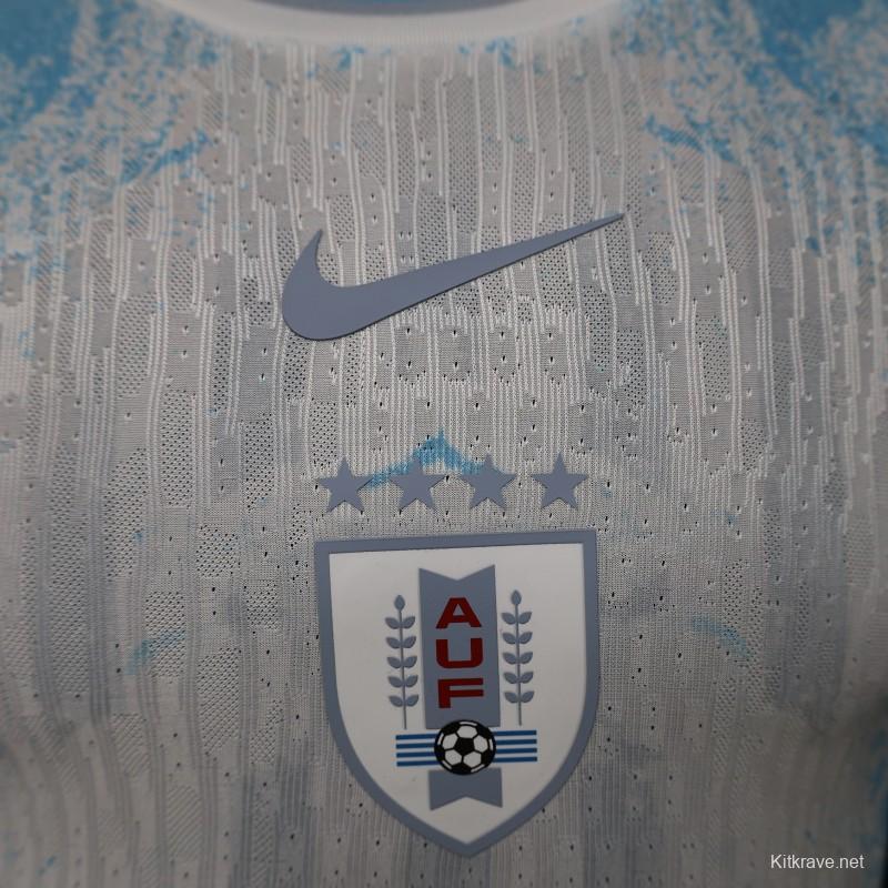 Player Version 2026 Uruguay Away Special Edition White  Jersey