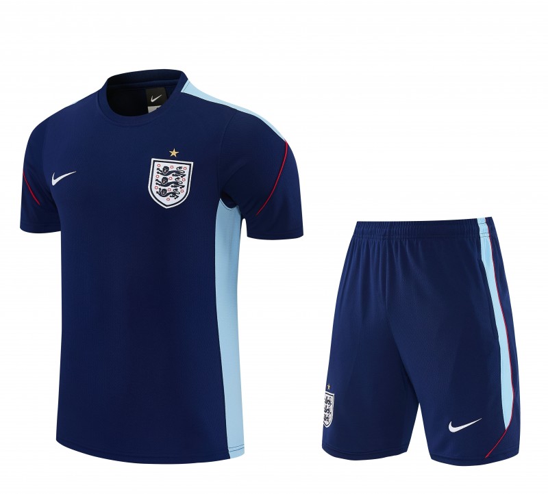 2026 England Navy Blue Short Sleeve + Soccer Shorts