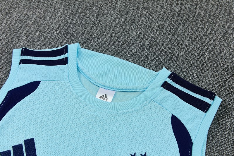 26/27 Argentina Sky Blue Sleeveless Training Vest +Soccer Shorts