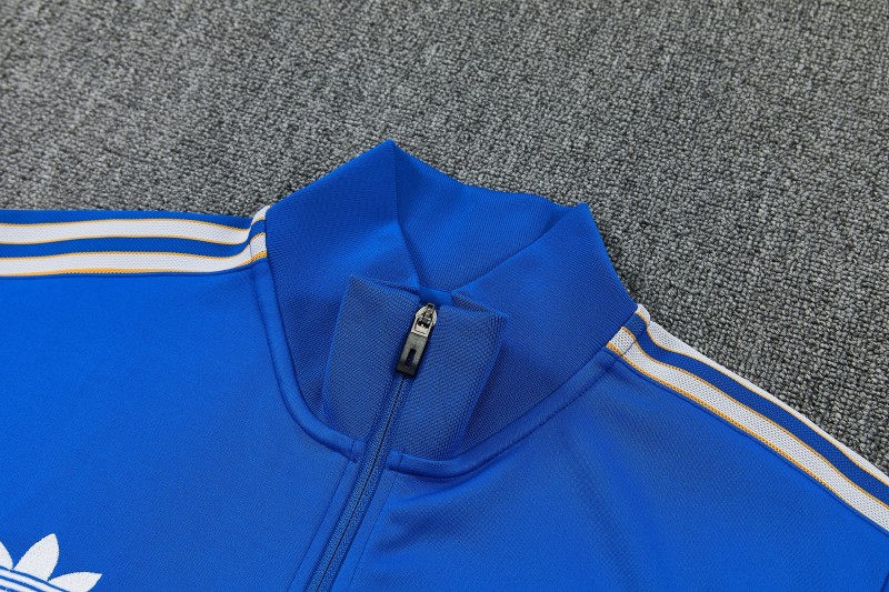 26/27 Real Madrid Blue Full Zipper Jacket Tracksuit + Long Pants