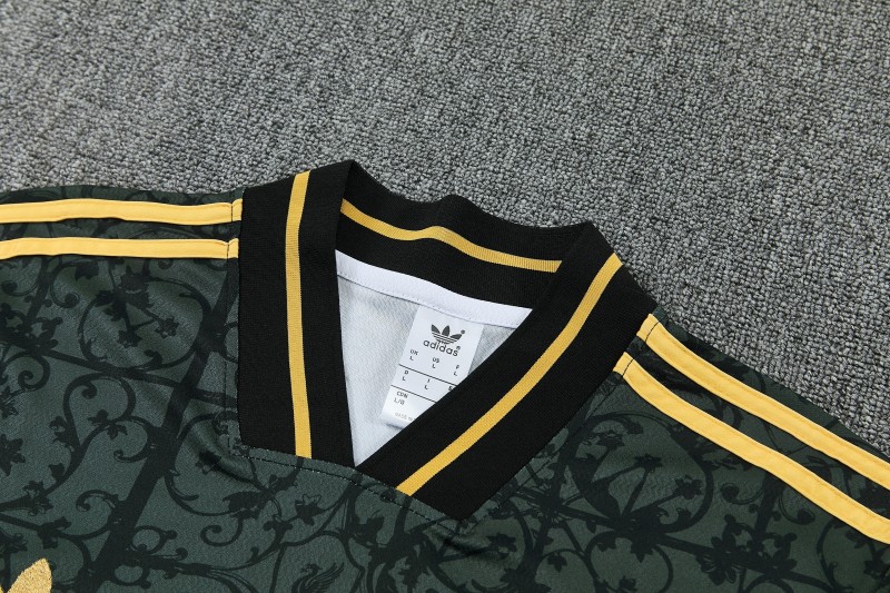 26/27 Liverpool Dark Green  Short Sleeve Tracksuit +  Black Long Pants