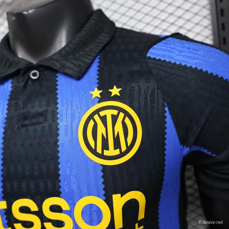 Player Version 26/27 Inter Milan Home Black & Blue  Stripe Jersey