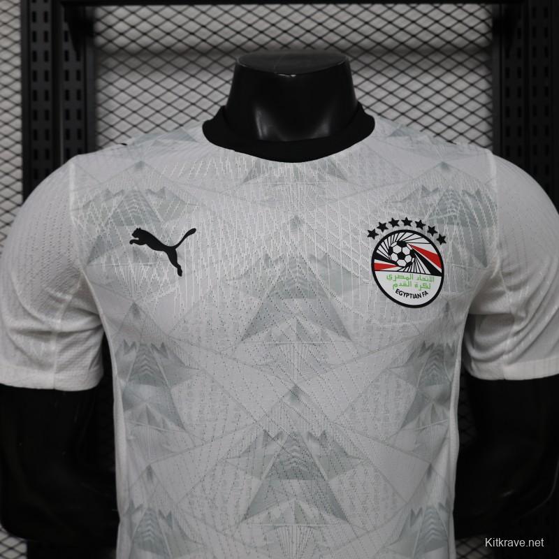 Player Version 2026 Egypt White with Grey  Away Jersey