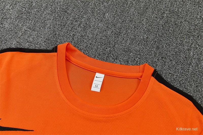26/27 Netherlands Home Orange Short Sleeve + Soccer Shorts