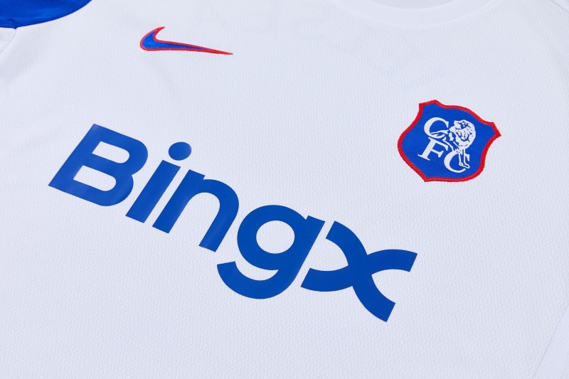 26/27 Chelsea  White&Blue Short Sleeve+Soccer Shorts