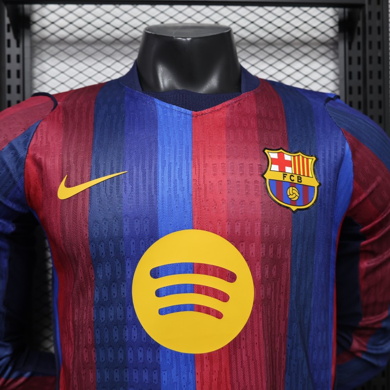 Player Version 26/27 Barcelona Long Sleeve Home Jersey