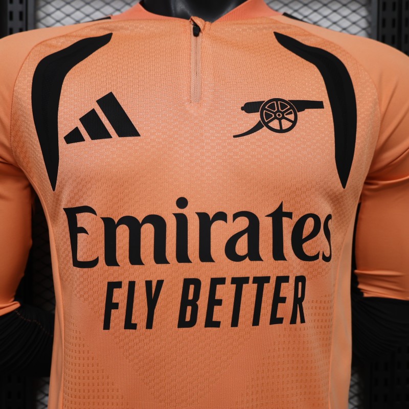 Player Version 26/27 Arsenal FC Long Sleeve Home Orange Jersey