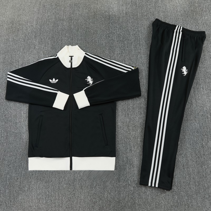 26/27 Juventus  Black Full Zipper Jacket Tracksuit + Long Pants
