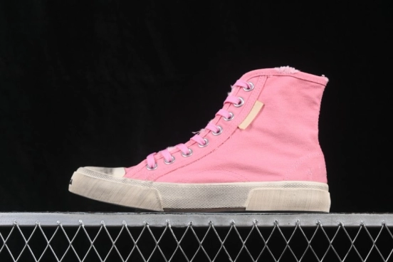 Balenciaga Paris Low Top Distressed Lace-Up Fashion Sneakers - W3RC35592