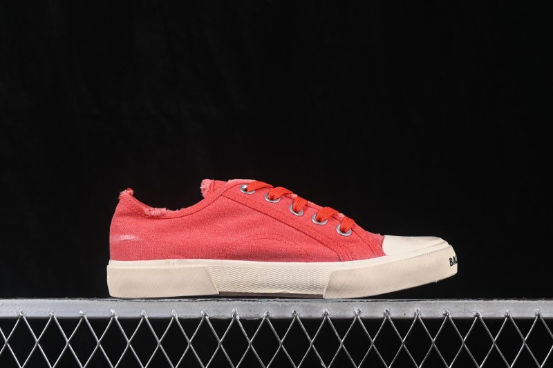 Balenciaga Paris Low Top Lace-Up Distressed Casual Sneakers - W3RC16091