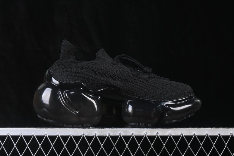 Grounds Moopie Fabric Round Toe Big Bubble Platform Sneakers Black - FYD4