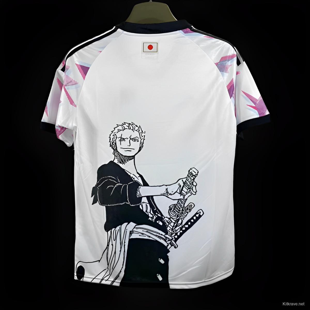 2022 Japan Away White Otaku Zoro Roronoa Jersey