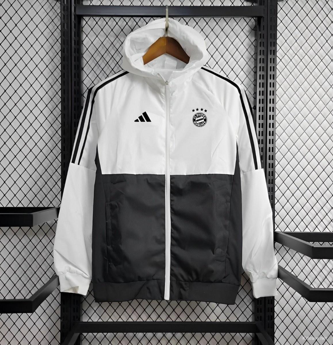 24/25 Bayern Munich Black White Windbreaker