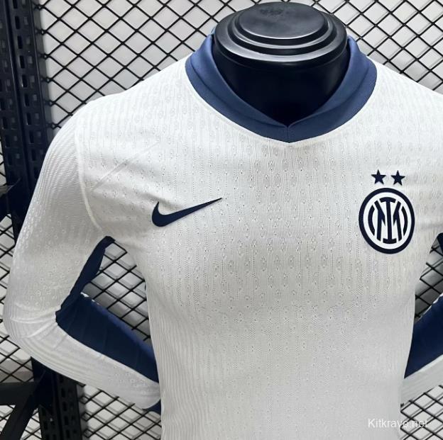 Player Version 24/25 Inter Milan Away White Long Sleeve Jersey