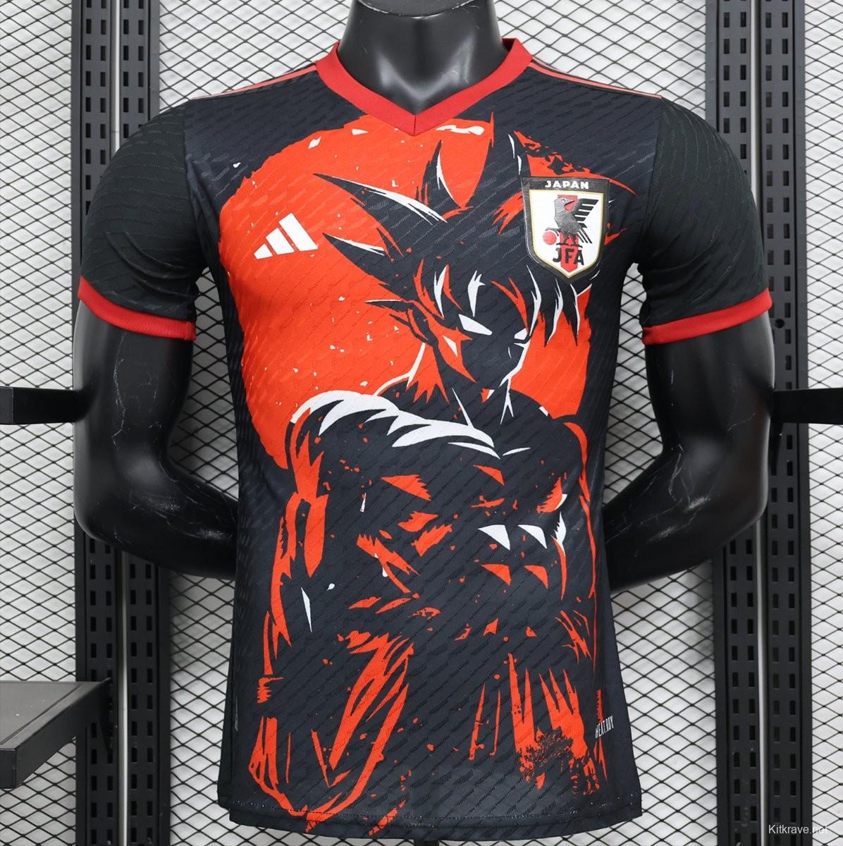 Player Version 2024 Japan Dragon Ball Goku Red/Black Jersey