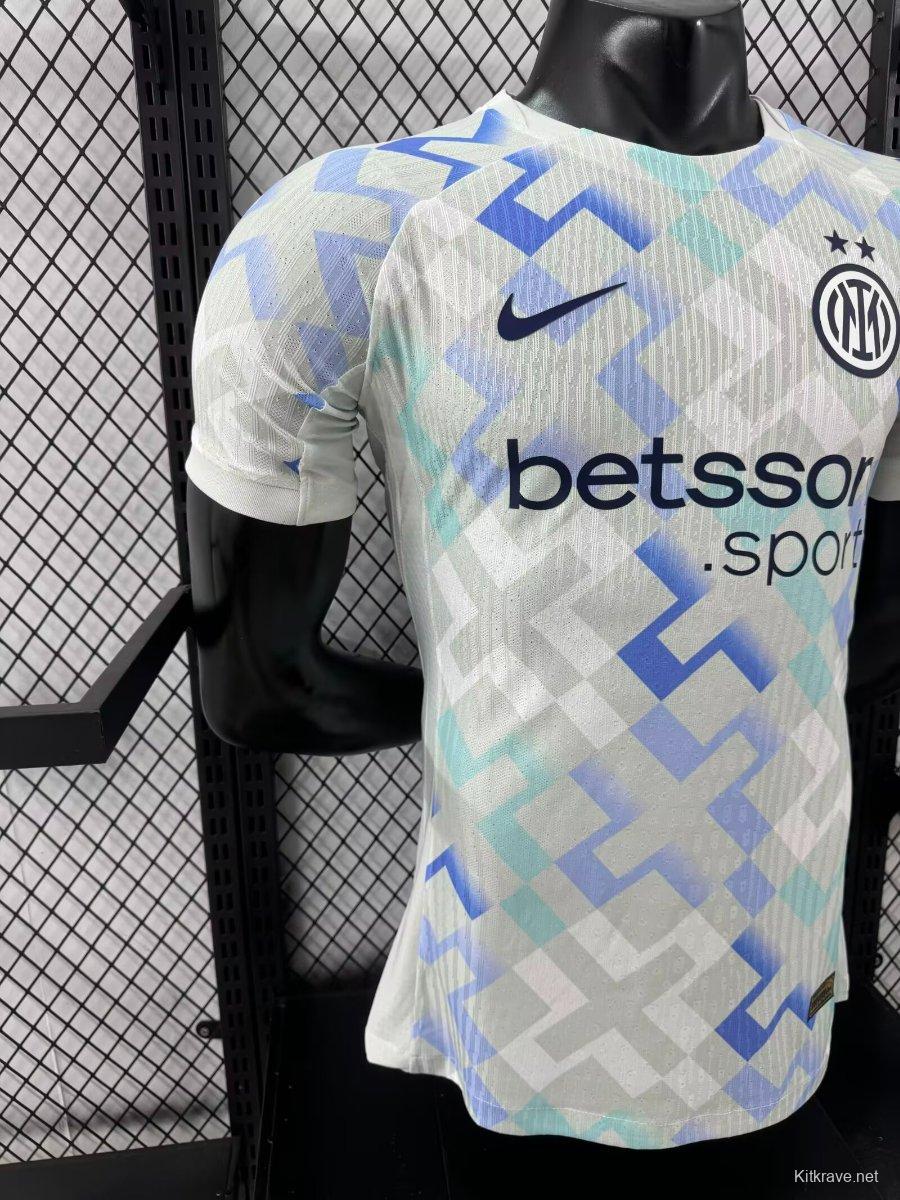 Player Version 25/26 Inter Milan Away White Jersey With Sponsor