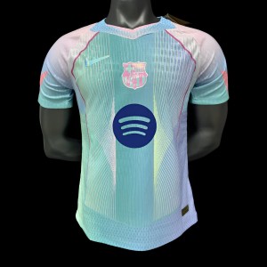 Player Version 25/26 FC Barcelona Mint Green with Pink Trim Jersey