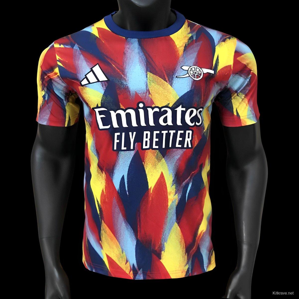 Player Version 25/26 Arsenal Multicolor with Abstract Brush Pattern Jersey
