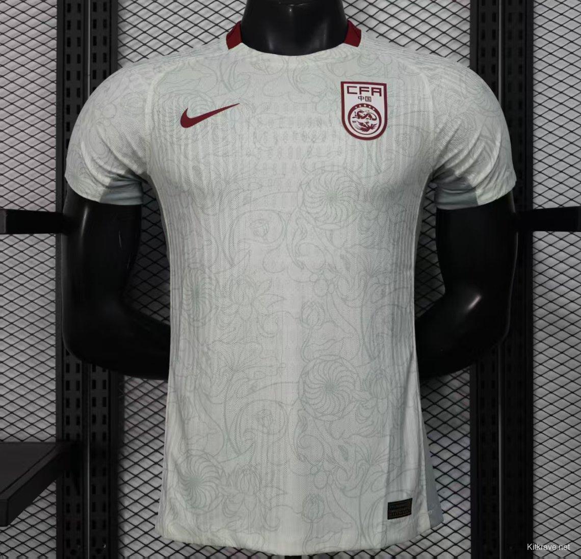Player Version 2025 China Away WHITE  Jersey