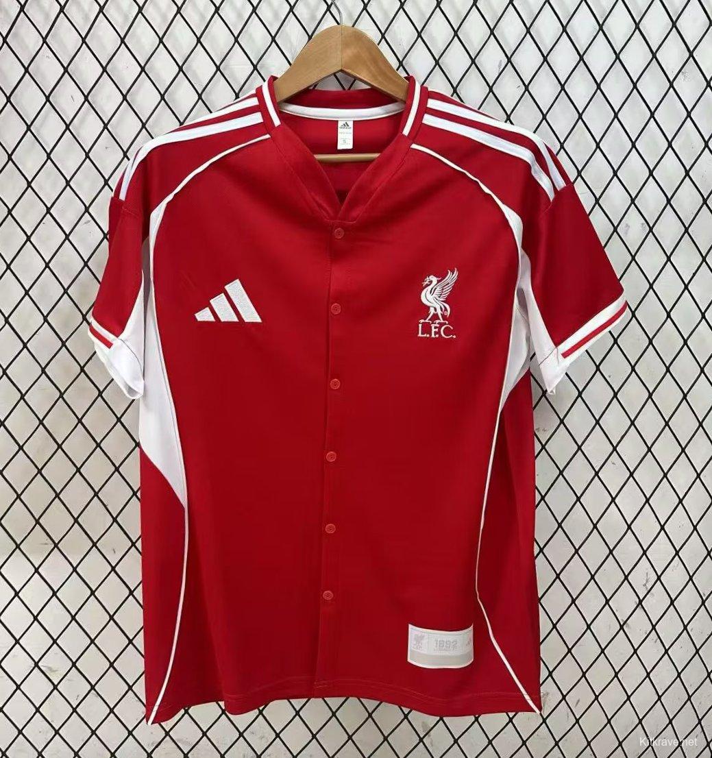 25/26 Liverpool US Pack Baseball Red Jersey