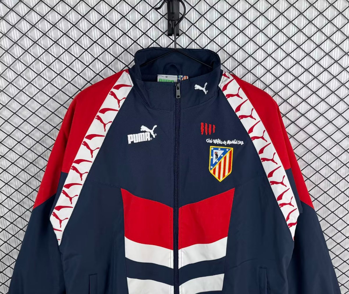 Retro 95/96 Atletio Madrid Navy/Red Windbreaker