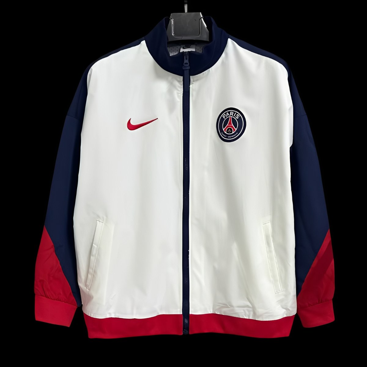 25/26 PSG White Full Zipper Windbreaker