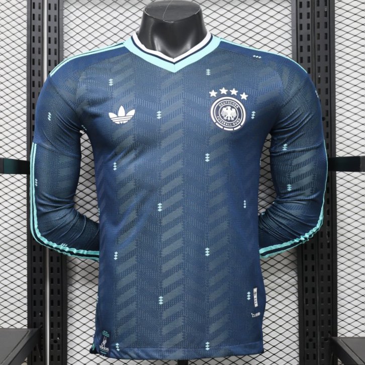 Player Version 2026 Germany Away Navy Blue  Long Sleeve Jersey