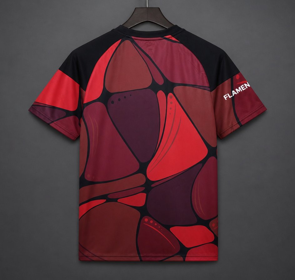 26/27 Flamengo 2026 Pre-Match Red/Black/Burgundy Jersey