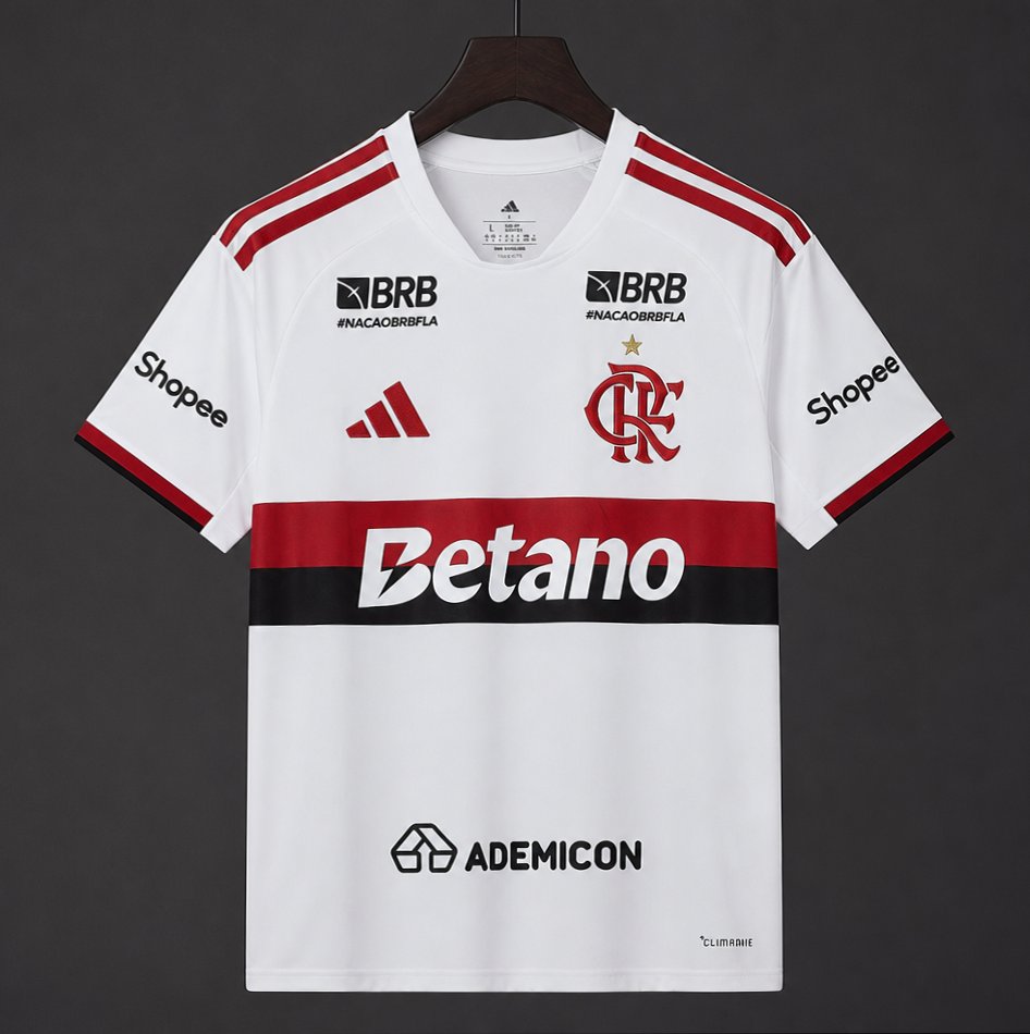 26/27 Flamengo Away Jersey With Full Sponsor