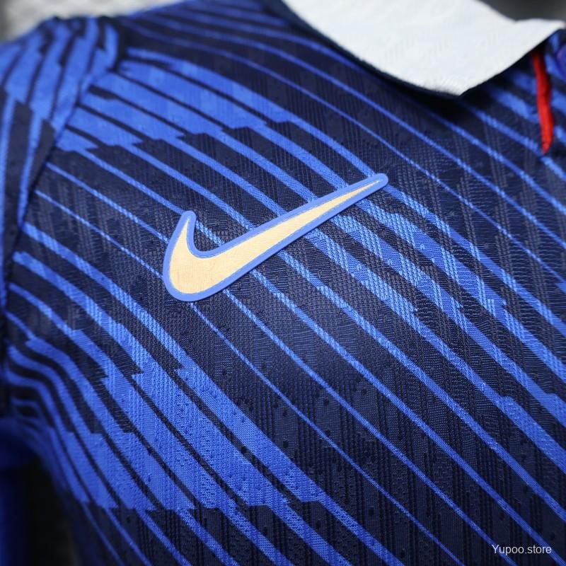 Player Version 2026 France Home Long Sleeve Jersey
