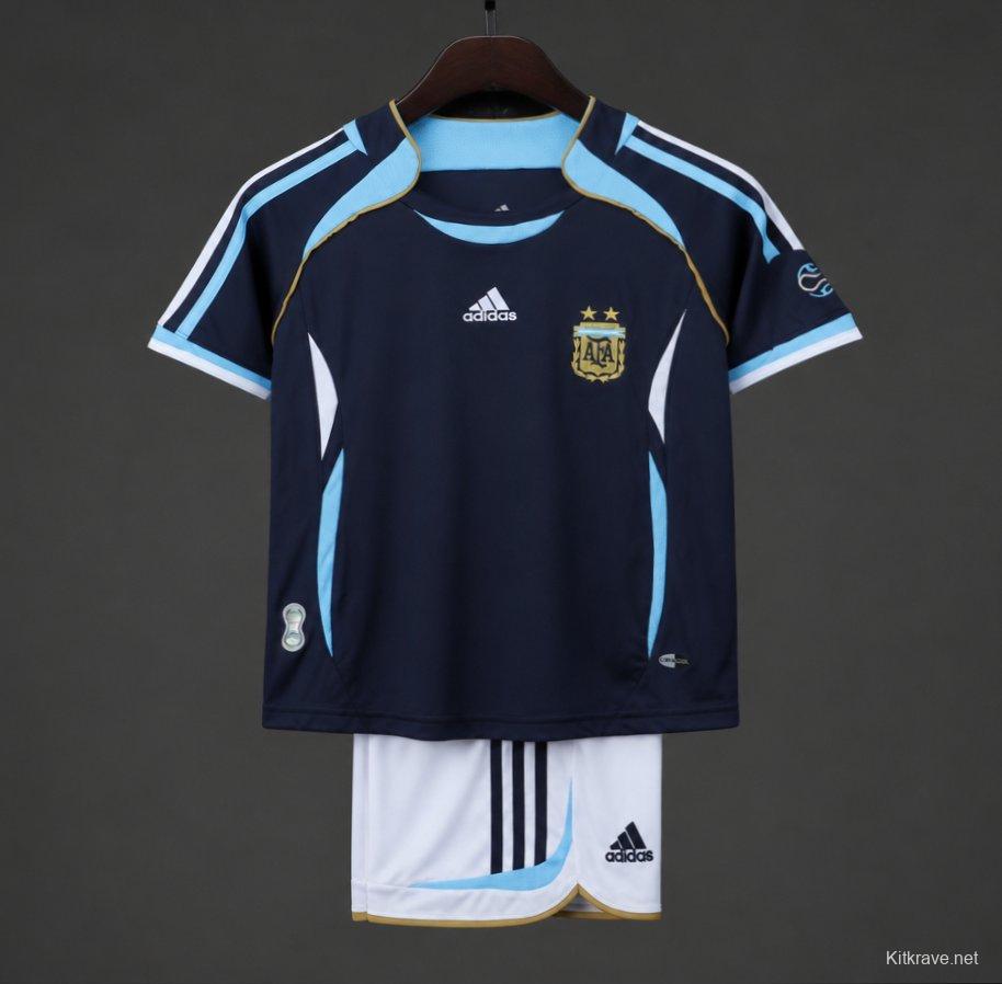 Retro Kids 2006 Argentina Away Jersey
