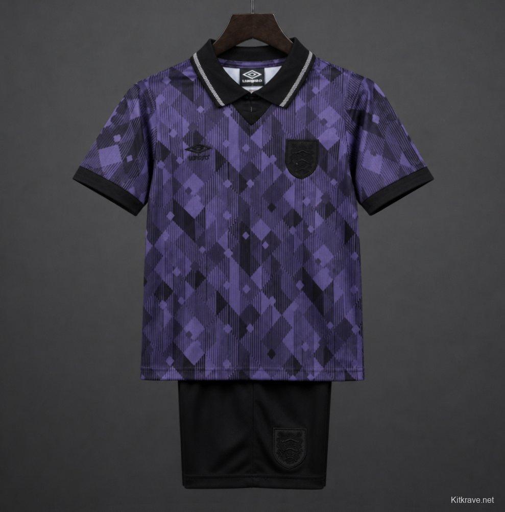 Retro Kids 1990  England Black Jersey