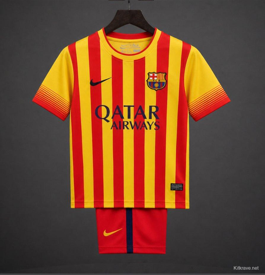 Retro Kids 13/14 FC Barcelona Away Jersey
