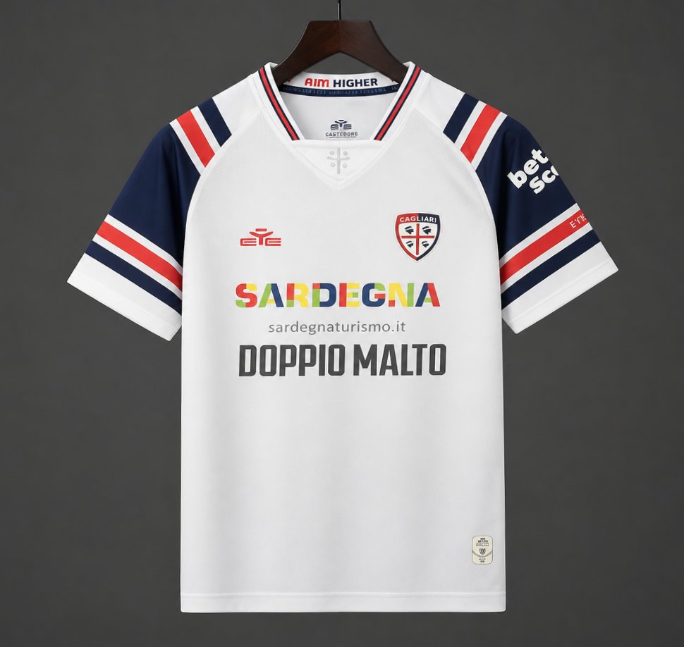 26/27 Cagliari Calcio Away White Jersey