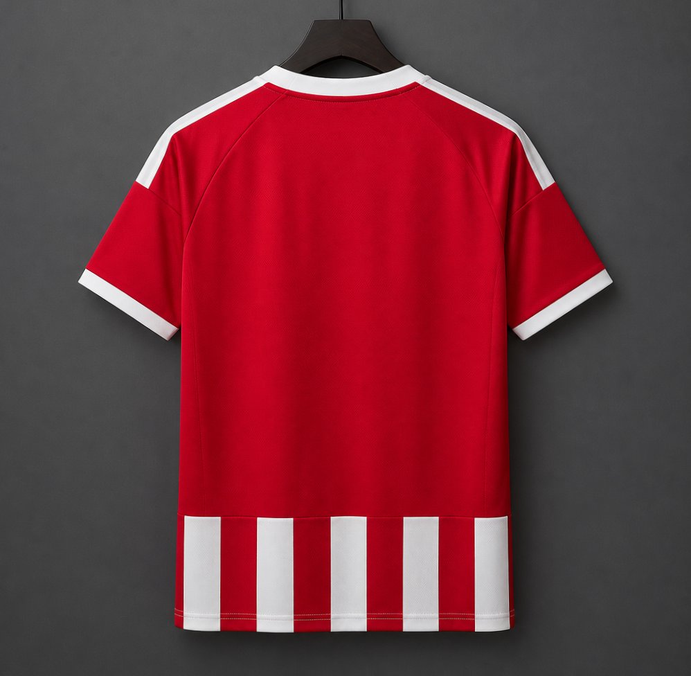 26/27 Olympiacos Red and White Stripe Home Jersey