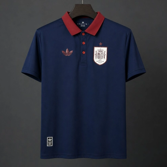 2026 Spain Navy Polo Jersey