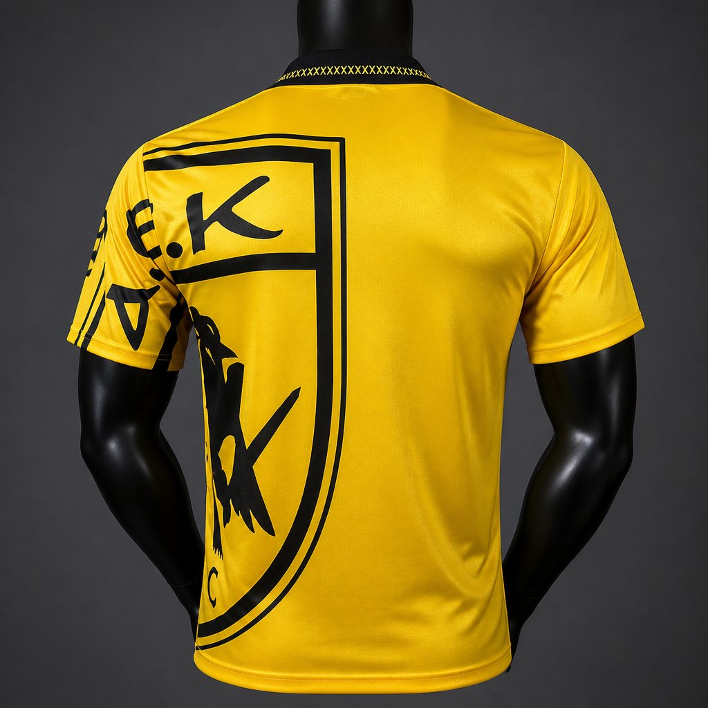 Retro 94/95 AEK Athens Home  Yellow Jersey