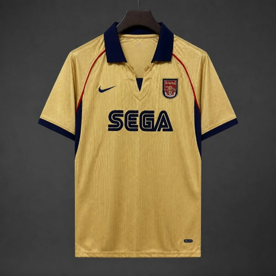 26/27 Arsenal Vintage 2001/02 Remake Gold Away Jersey