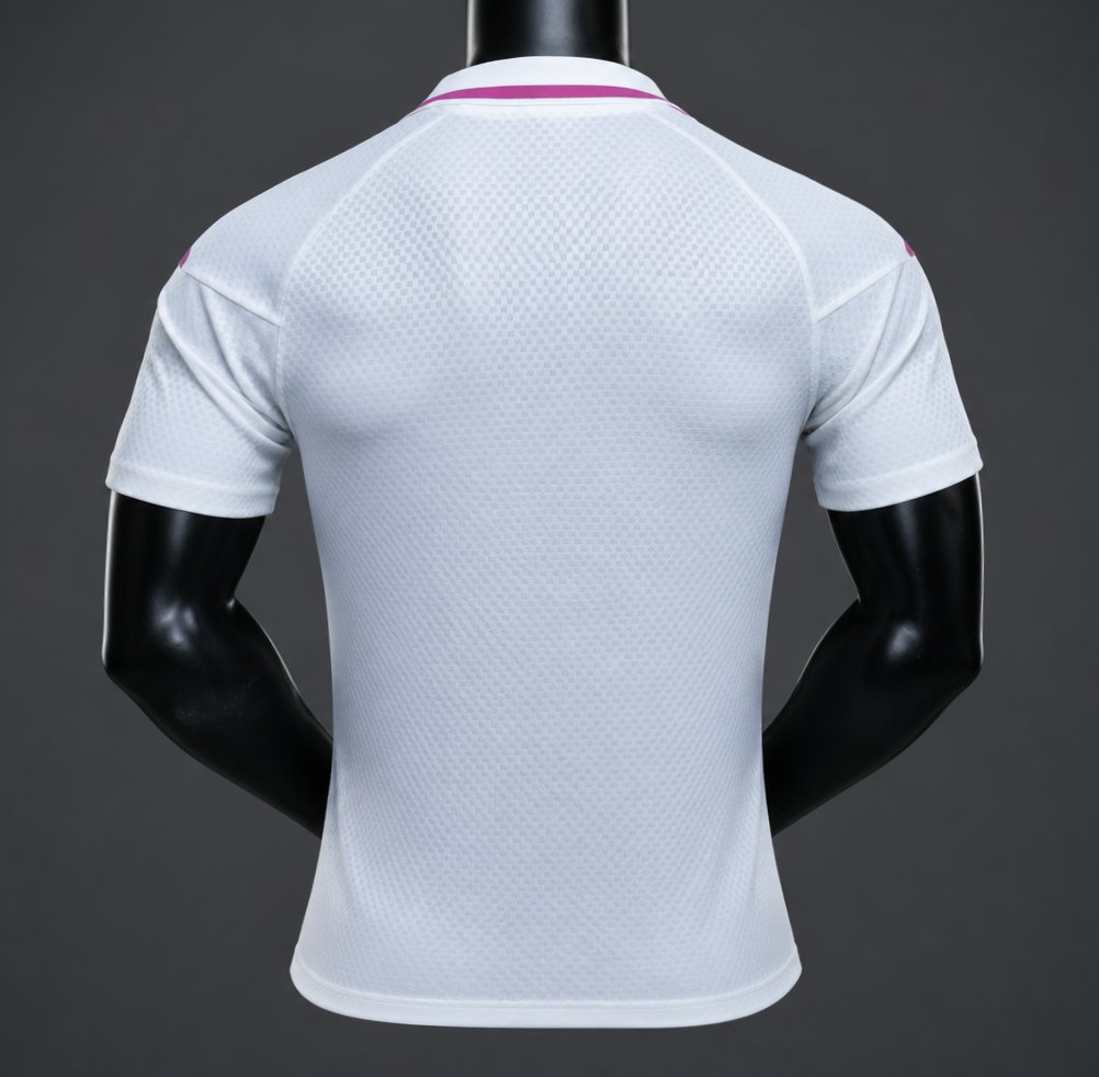 26/27 Real Madrid White with Pink Polo Jersey