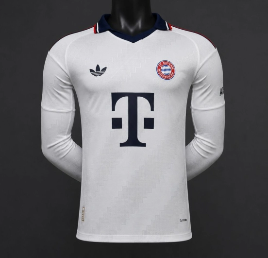 Player Version 26/27 Bayern Munich Away White Long Sleeve Jersey
