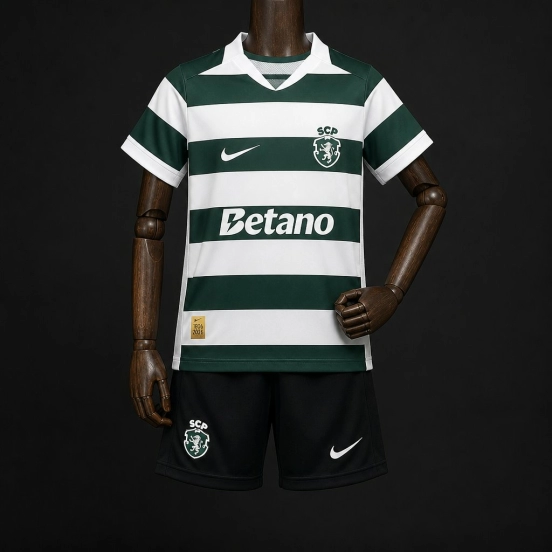 26/27 Kids Sporting CP Lisbon Home Kits Jersey