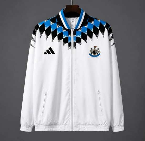 26/27 Newcastle United  White Full Zipper Windbreaker Jacket